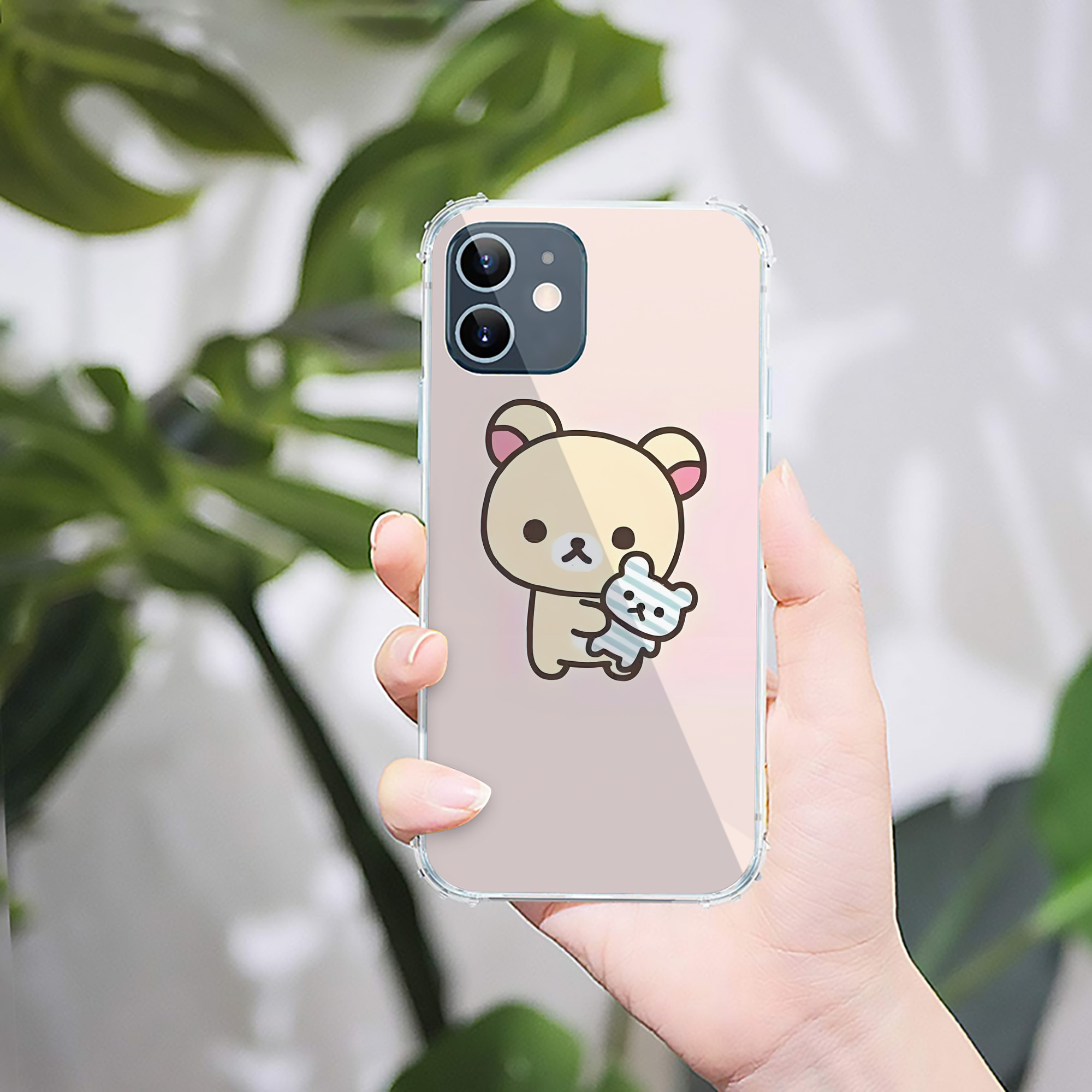 （画像用） リラックマ リラックマ キイロイトリ Rilakkuma Korilakkuma Kiiroitori 【iPhone 12シリーズ対応】透明スマホケース（クリアソフトケース）